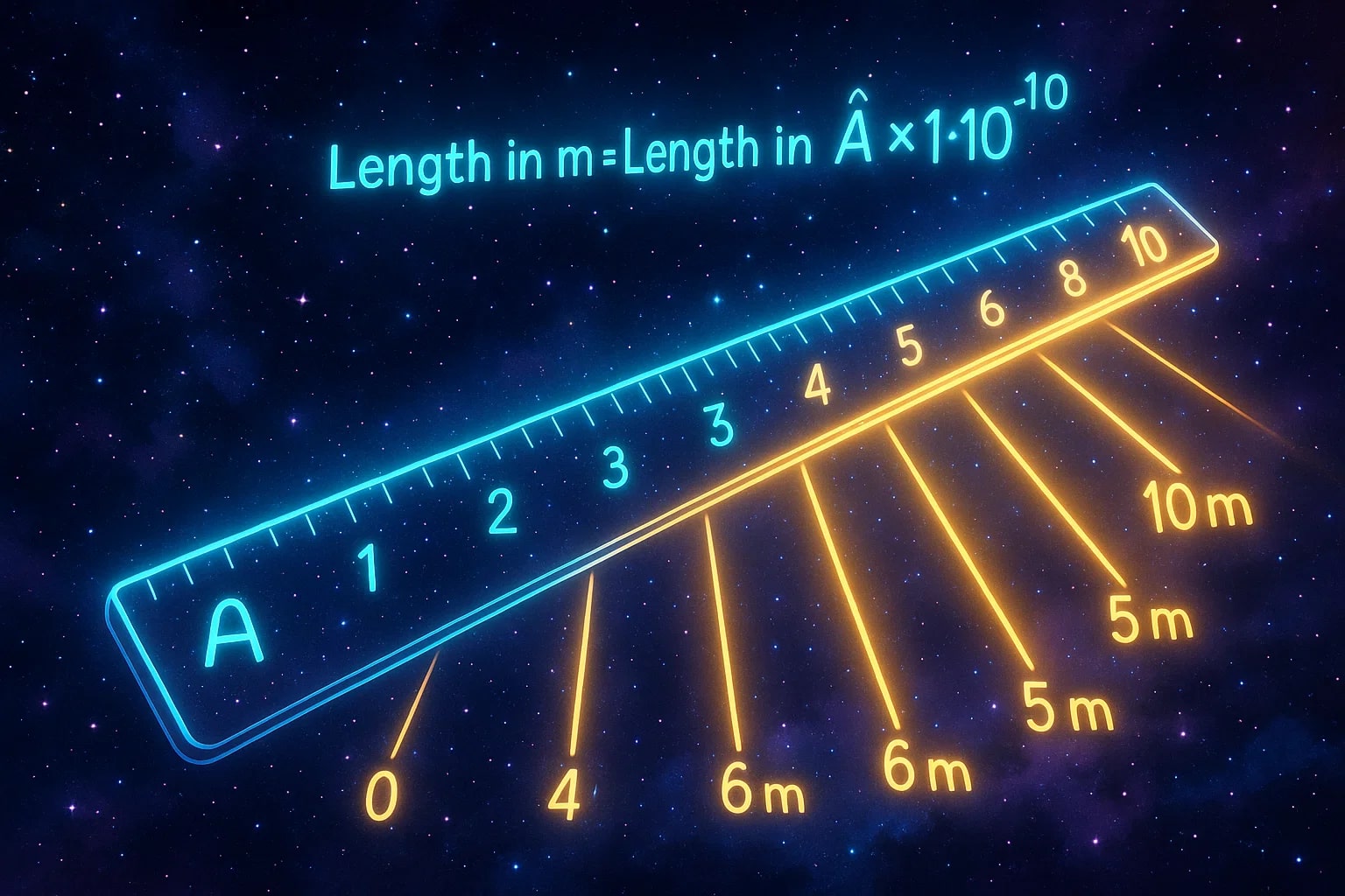 เครื่องมือแปลงหน่วยแองสตรอมเป็นเมตร