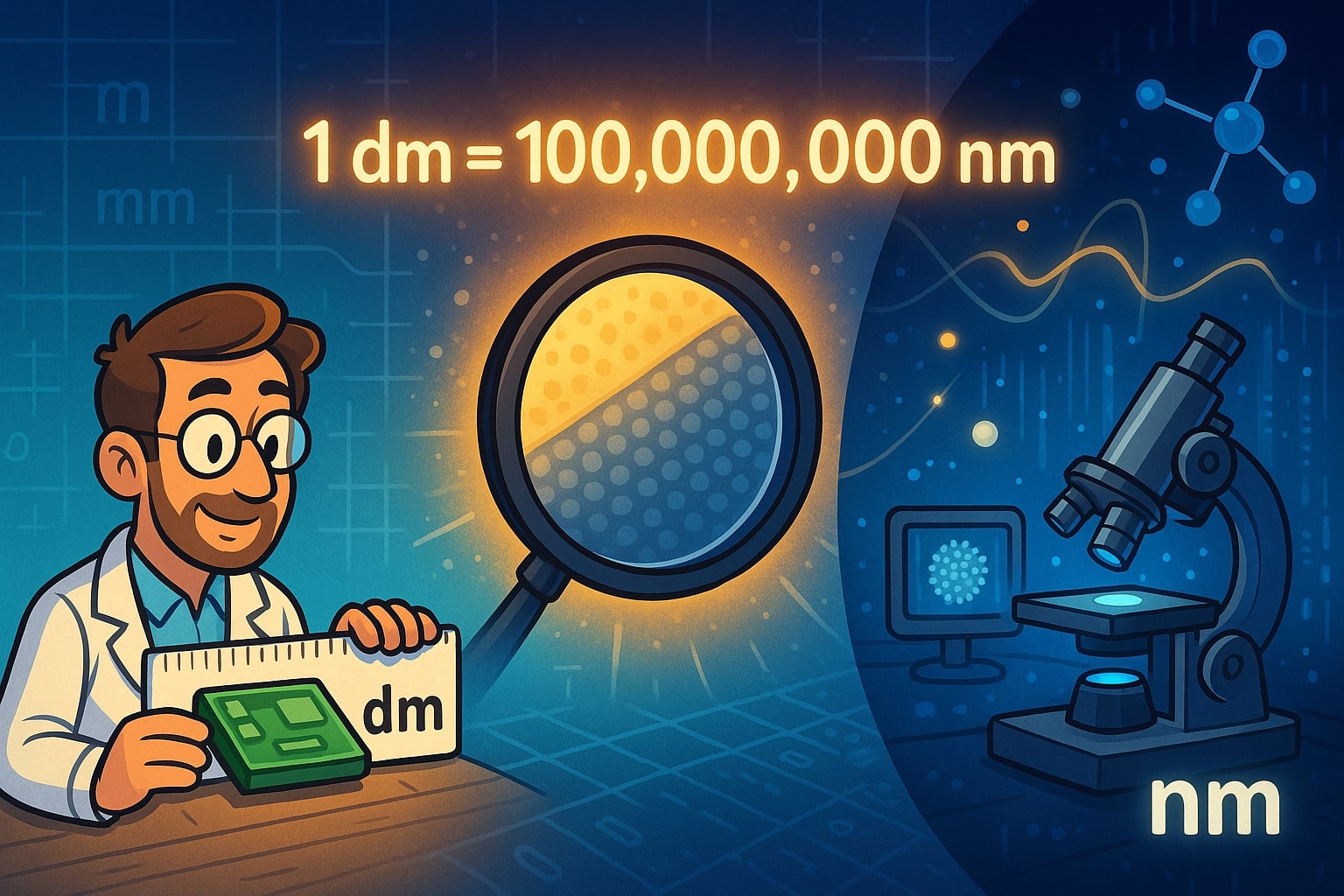 ตัวแปลงเดซิเมตรเป็นนาโนเมตร