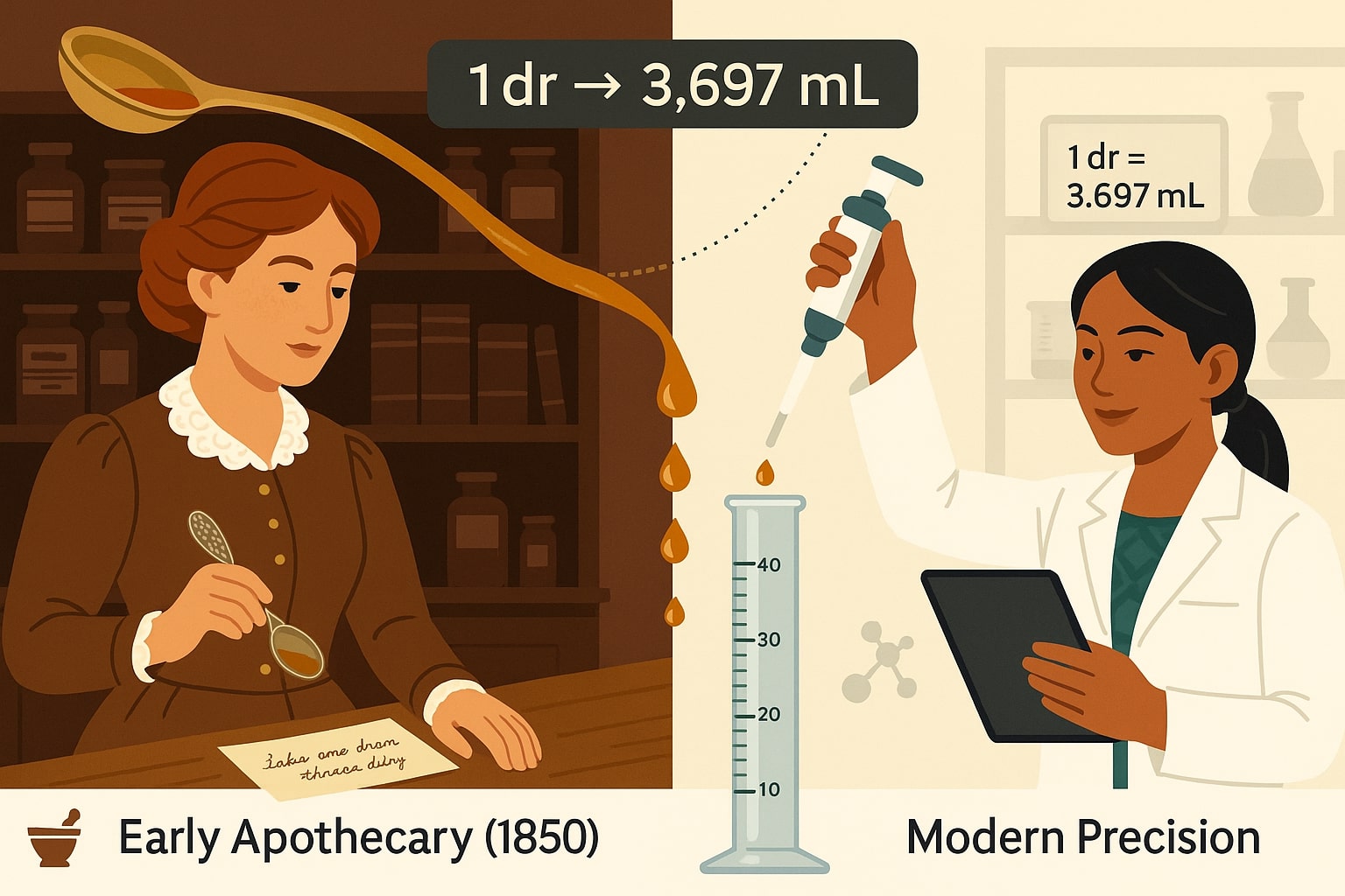 เครื่องมือแปลง Drams เป็นมิลลิลิตร