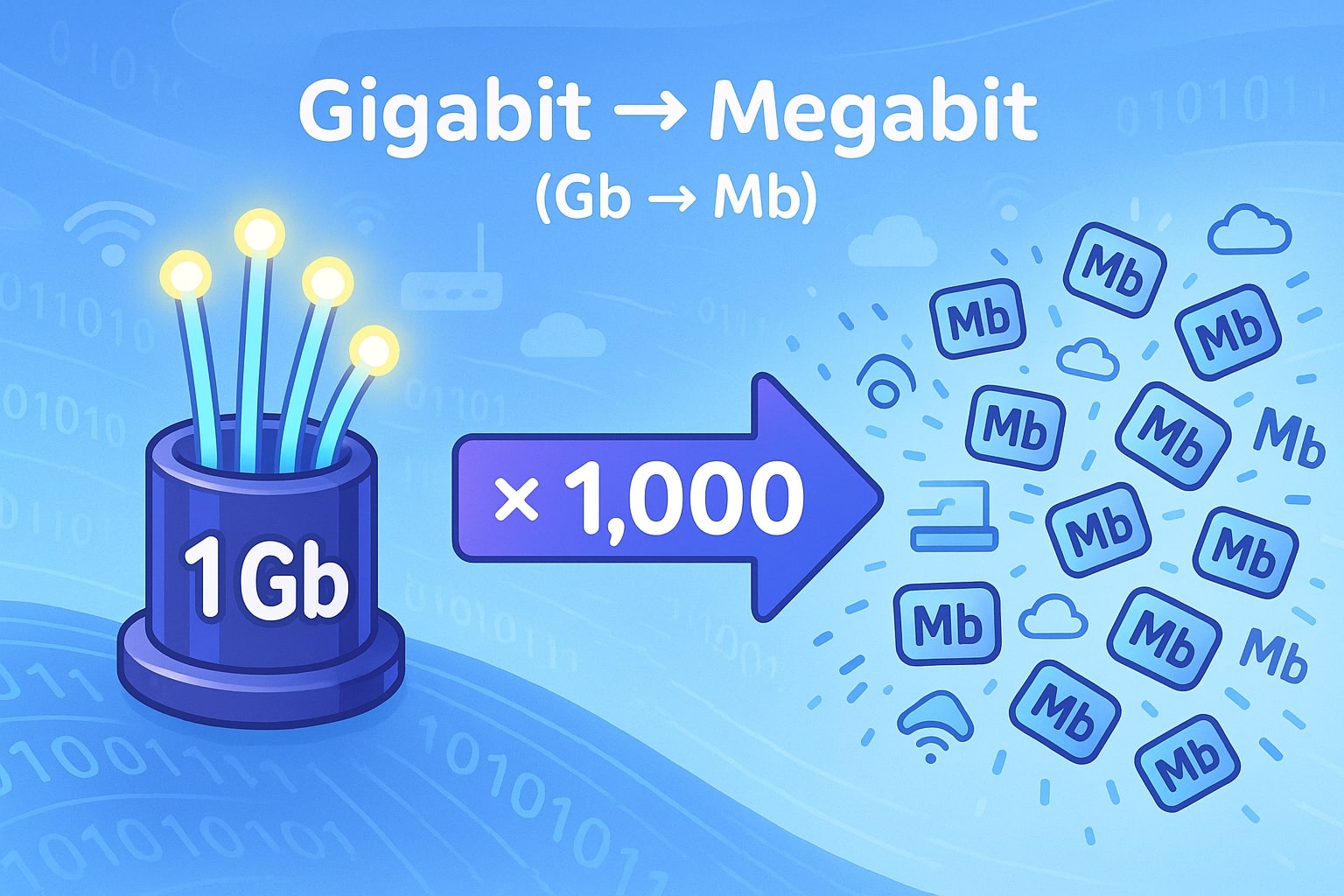 ตัวแปลง Gigabit เป็น Megabit