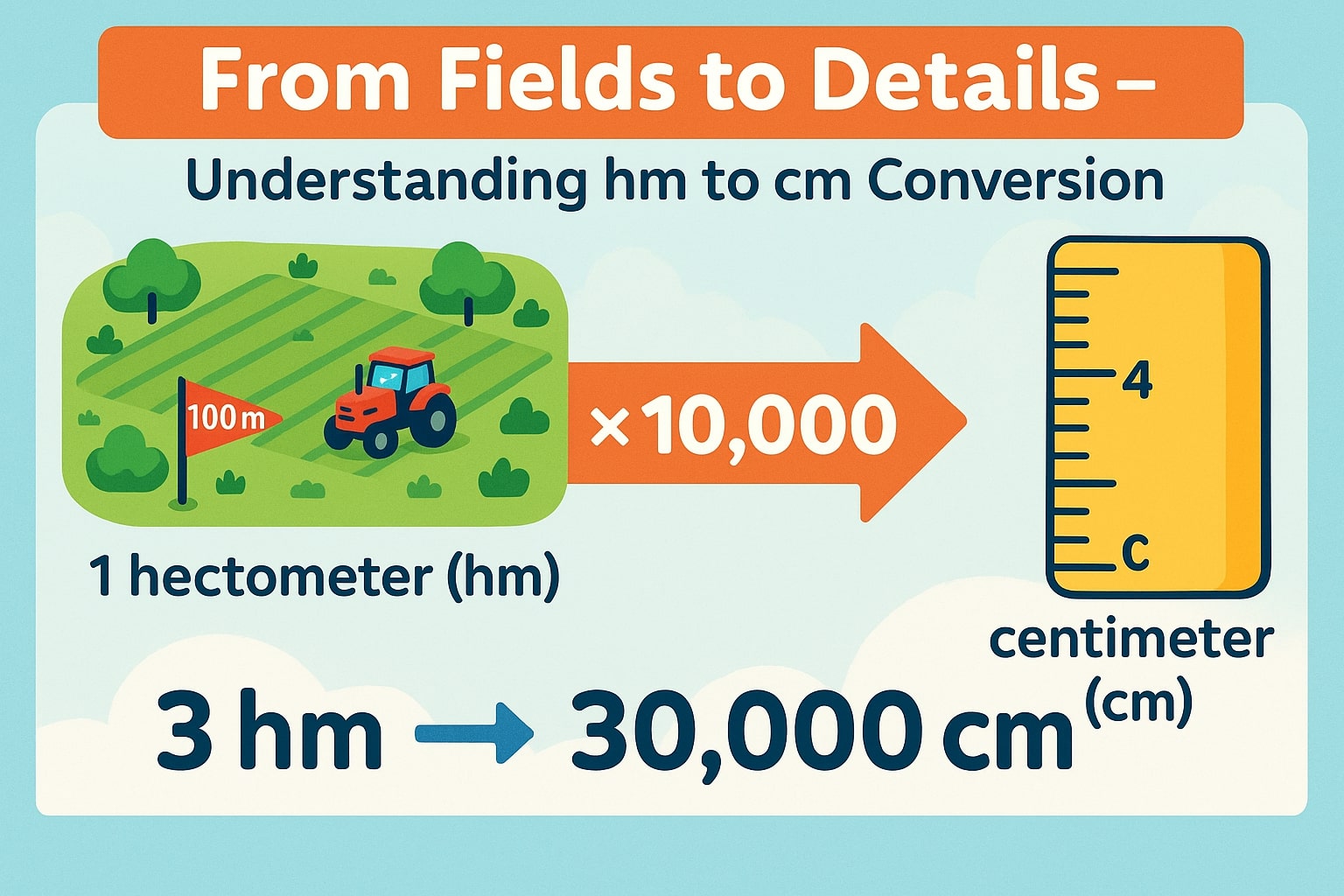 เครื่องมือแปลงเฮกโตเมตรเป็นเซนติเมตร