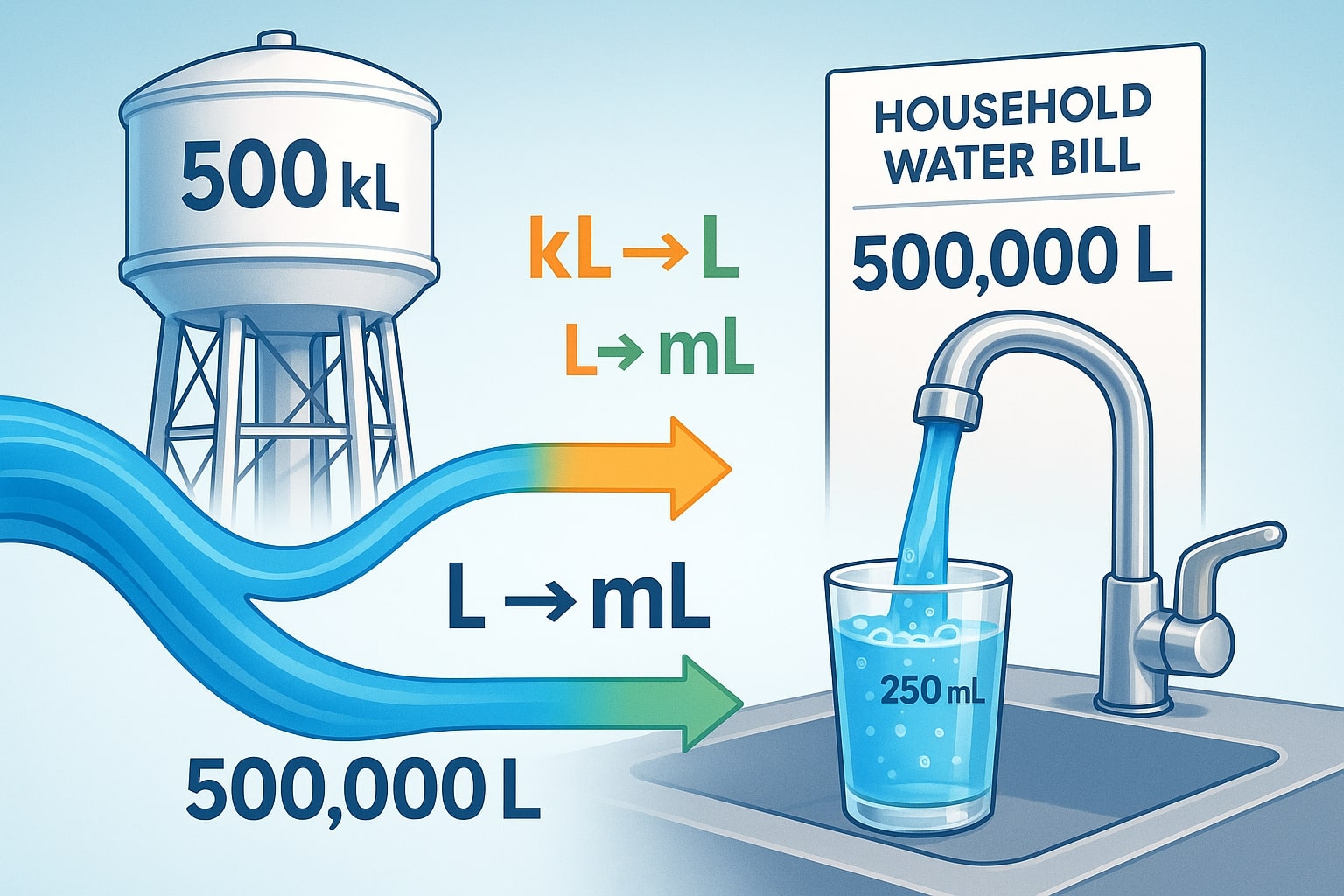 เครื่องมือแปลงกิโลลิตรเป็นลิตร