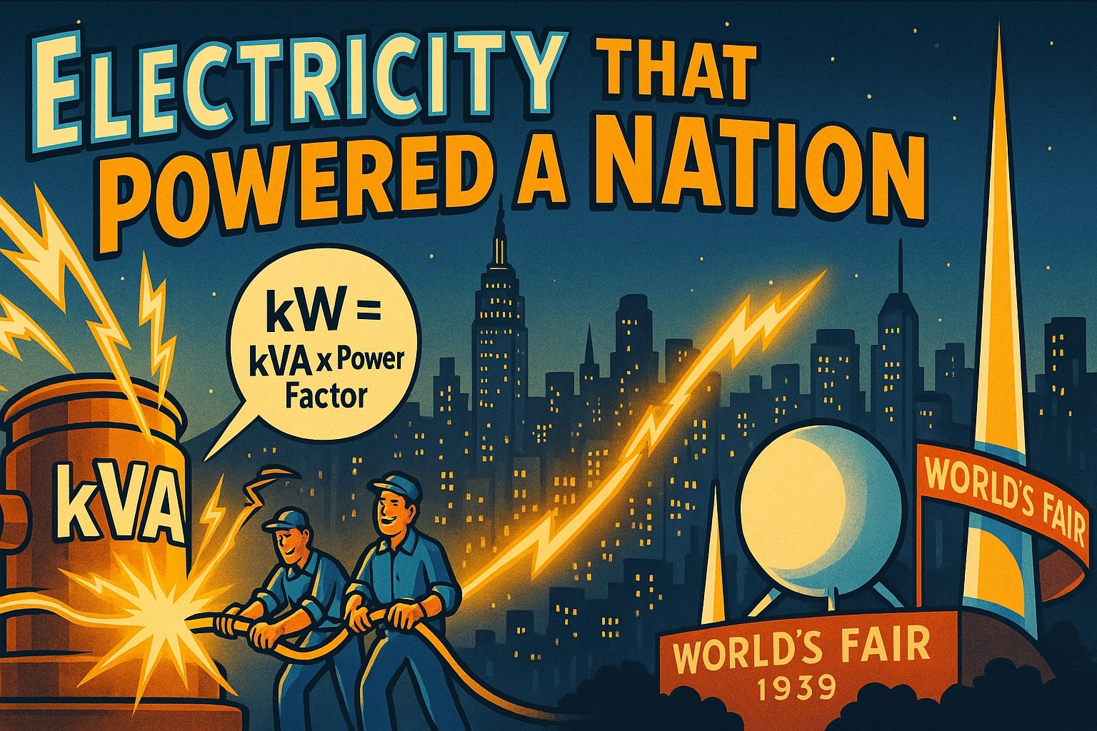 เครื่องมือแปลงกิโลวัตต์เป็นกิโลโวลต์แอมแปร์