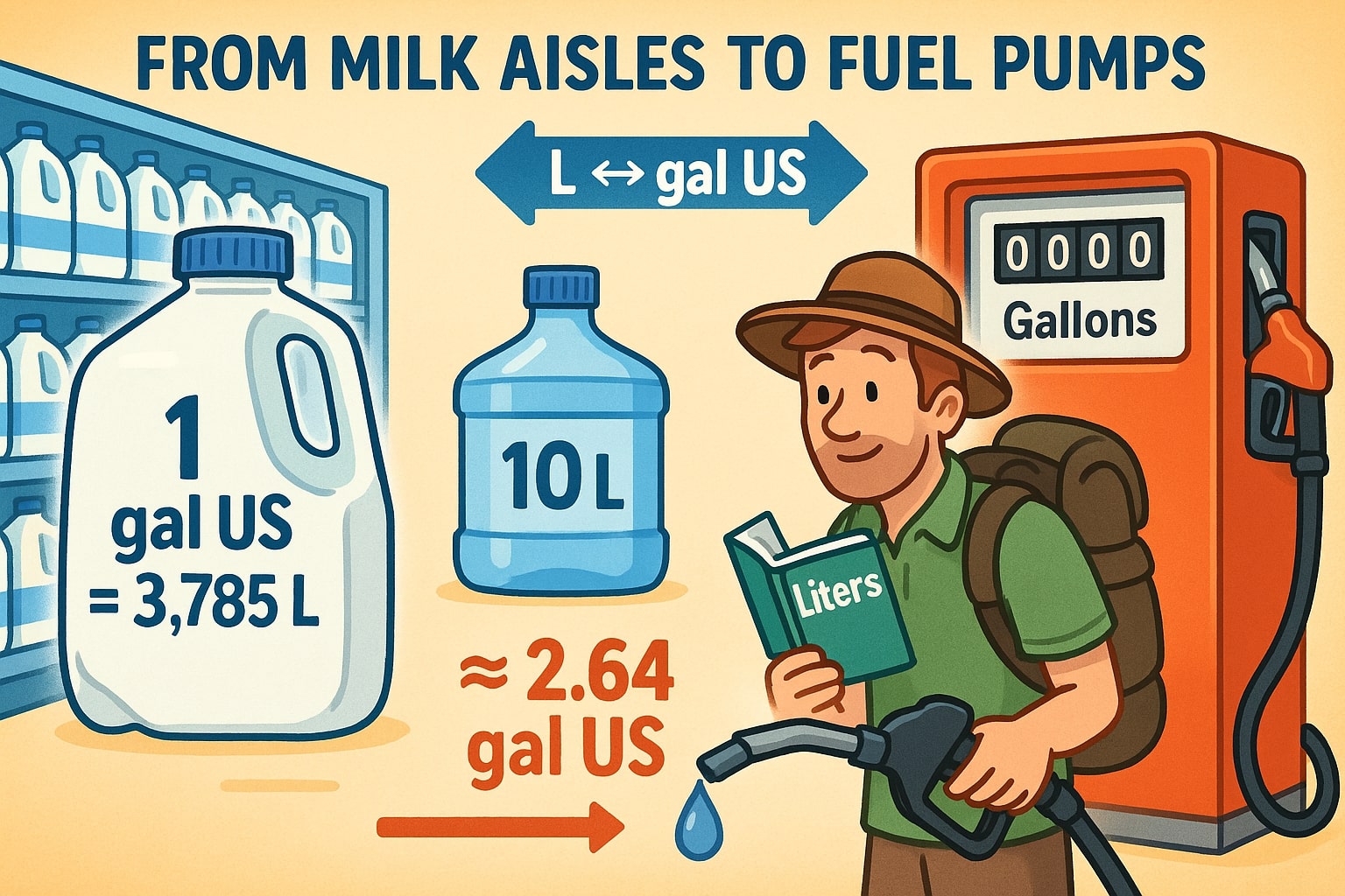 เครื่องมือแปลงลิตรเป็นแกลลอน US