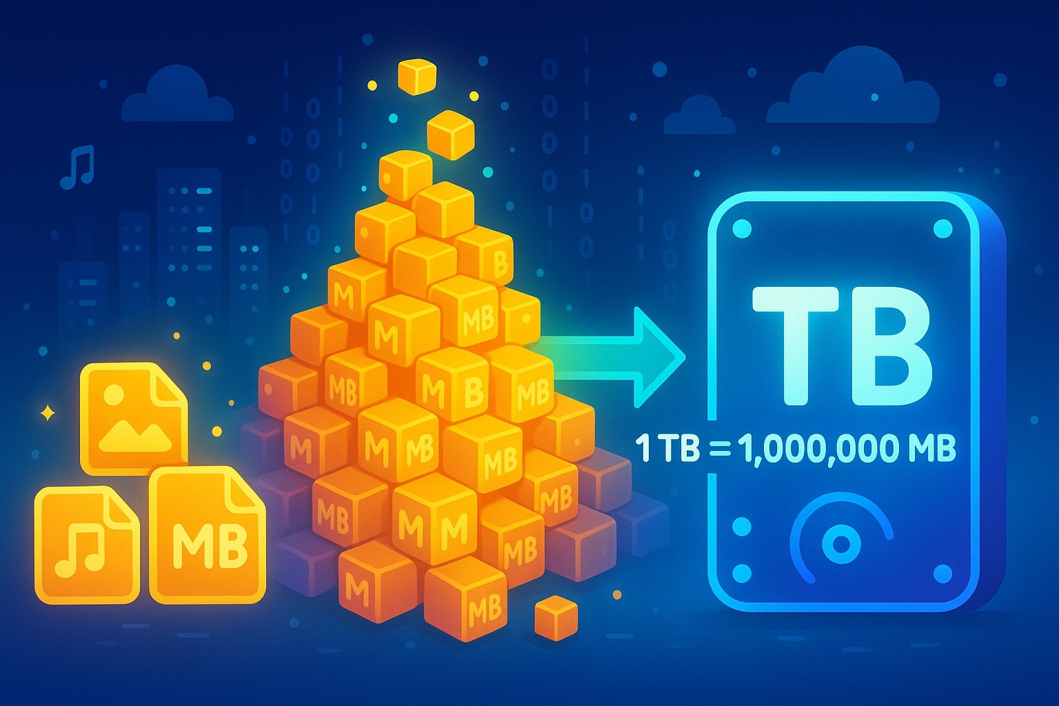 เครื่องมือแปลงเมกะไบต์เป็นเทราไบต์