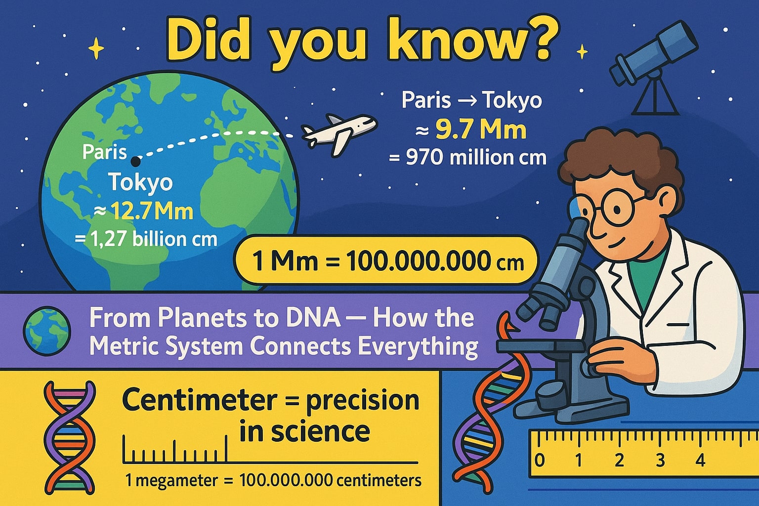 เครื่องมือแปลงเมกะเมตรเป็นเซนติเมตร