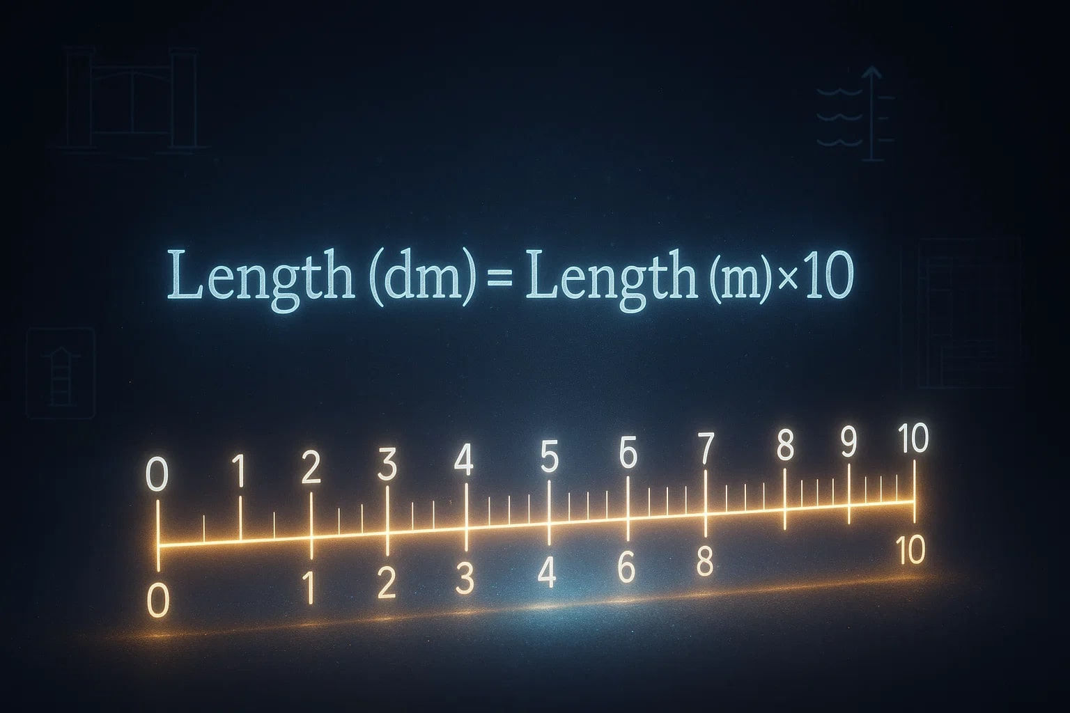 เครื่องมือแปลงเมตรเป็นเดซิเมตร