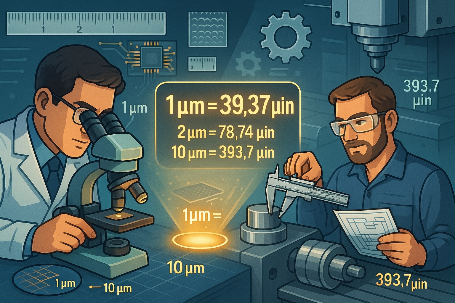 เครื่องมือแปลงไมโครเมตรเป็นไมโครนิ้ว