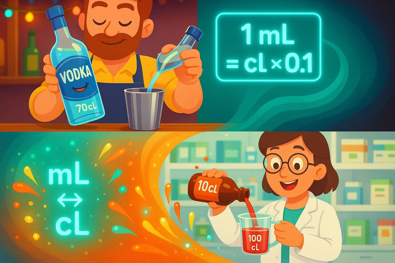 เครื่องมือแปลงมิลลิลิตรเป็นเซนติลิตร