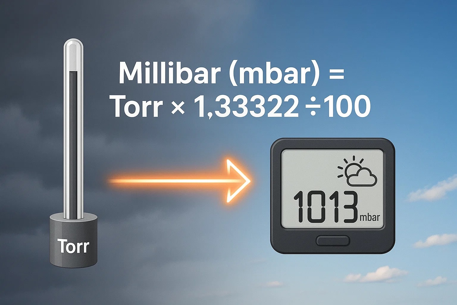 เครื่องมือแปลงหน่วย Torr เป็น Millibar