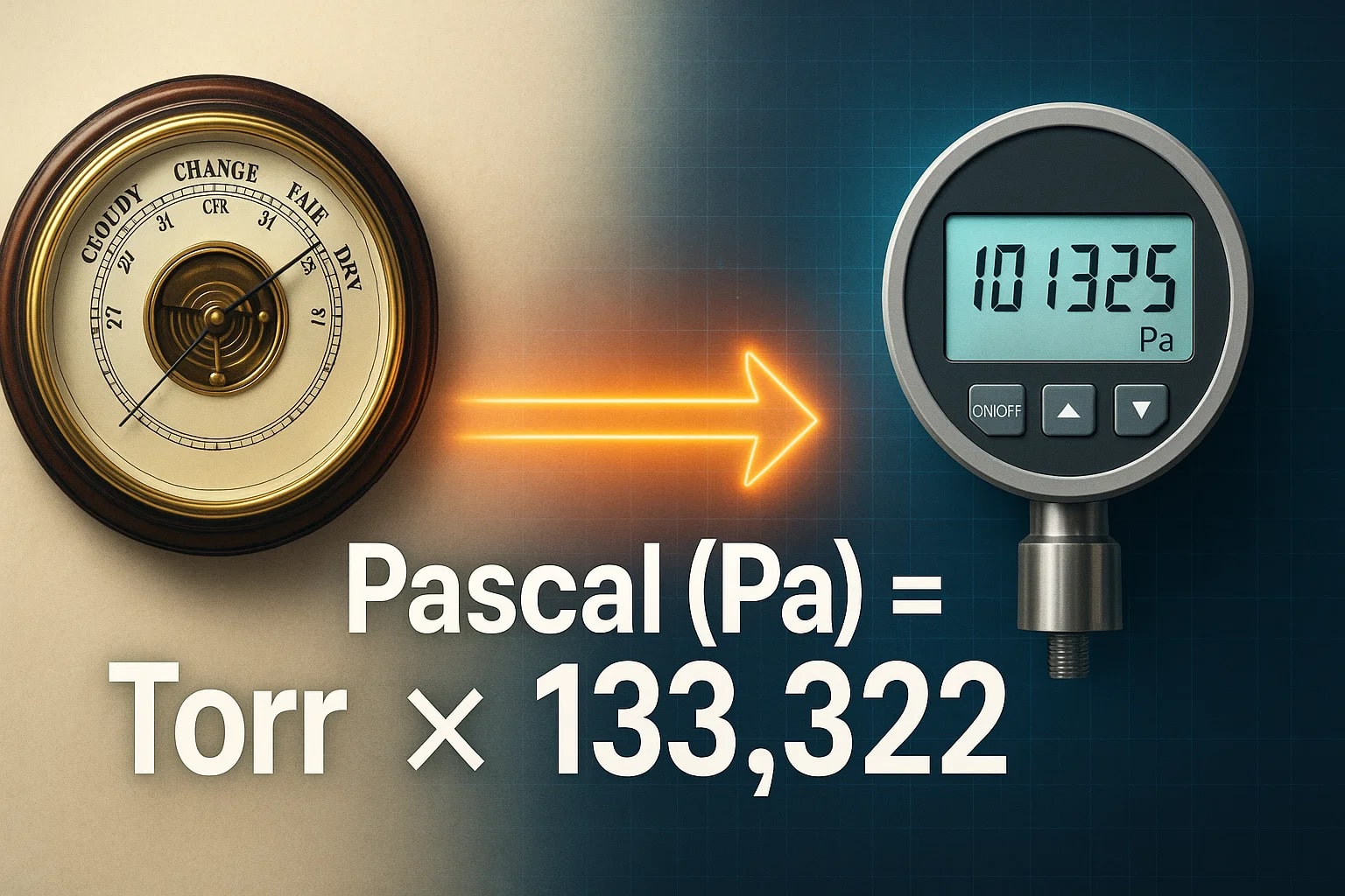 เครื่องมือแปลงหน่วย Torr เป็น Pascal